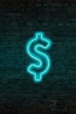 Dolar Logo Neon Dekoratif Aydınlatma