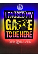 Gamer Led Işıklı Ahşap Tablo