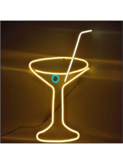 Neon Led Dekoratif Koktail Bardağı Figürü
