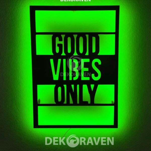 Good Vibes Only-motto Led Işıklı Tablo