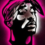 Tupac Shakur Işıklı Tablo