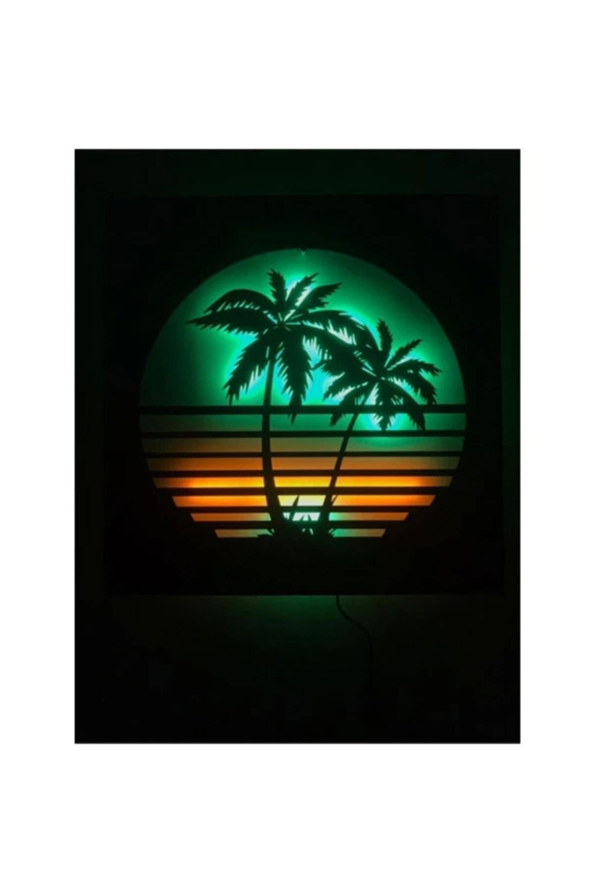 0_org_zoom Gün Batımı Led Işıklı Tablo - Görsel 1