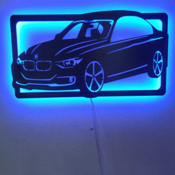 Bmw Araba Led Işıklı Tablo