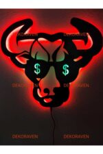 Bulls-boğa Led Işıklı Tablo-dekoratif Aydınlatma