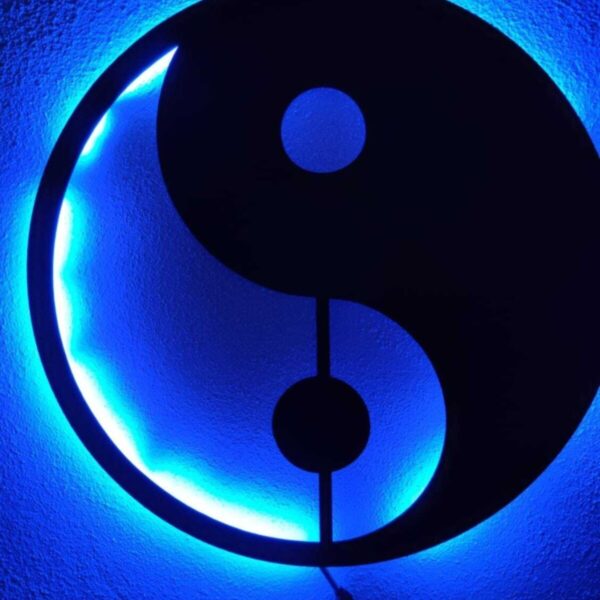 Yin Yang-denge Led Işıklı Tablo