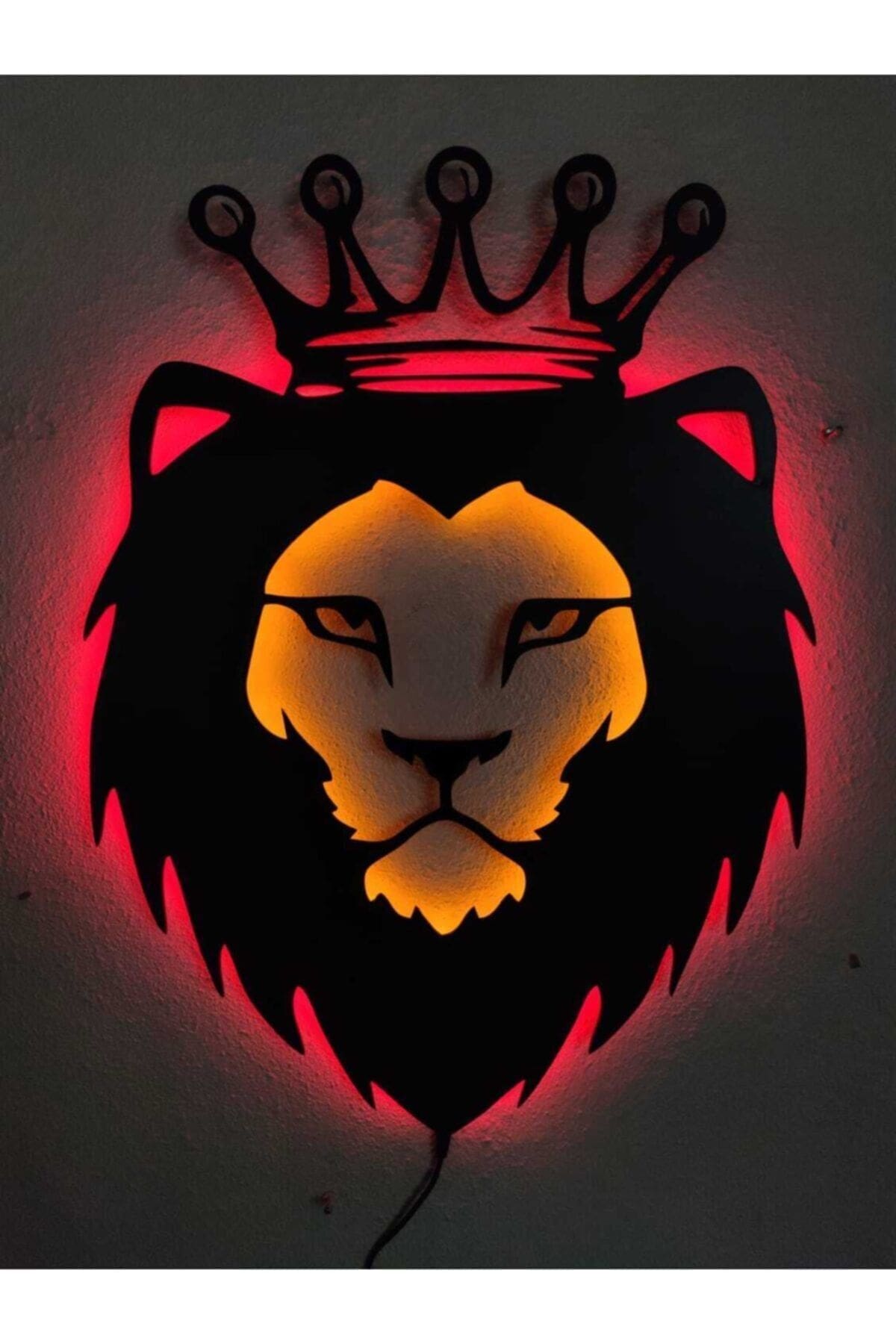 0_org_zoom Aslan Kral Led Işıklı Tablo - Görsel 1