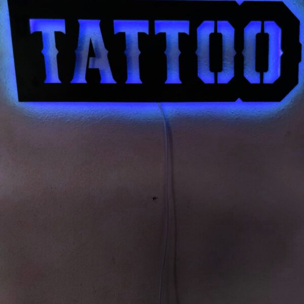 Tattoo Dövmeci Iç Mekan Tabela Led Işıklı Tablo