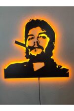 Che Guevara Led Işıklı Ahşap Tablo