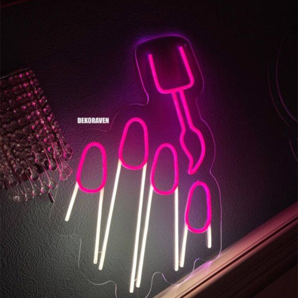 Tırnaklar Oje Neon Led Tabela Dekoratif Aydınlatma