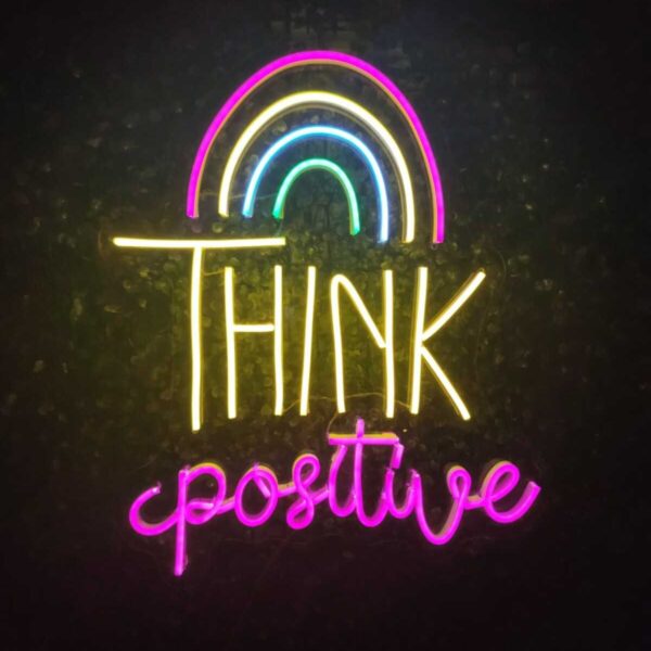 Think Positive Neon Led Tabela Dekoratif Aydınlatma(50x50cm)