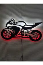 Motor R25 Led Işıklı ahşap Tablo(55x25cm)