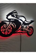 Motor R25 Led Işıklı ahşap Tablo(55x25cm) - Görsel 3
