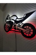 Motor R25 Led Işıklı ahşap Tablo(55x25cm) - Görsel 4