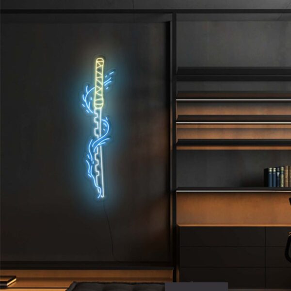 Samuray Kılıcı Neon Tabela Dekoratif Aydınlatma