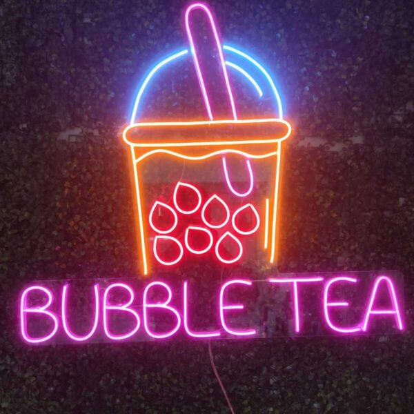 Bubble Tea Neon Led Tabela Dekoratif Aydınlatma(80x50cm)