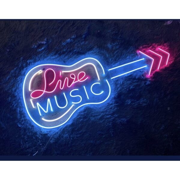Live müzik gitar neon led