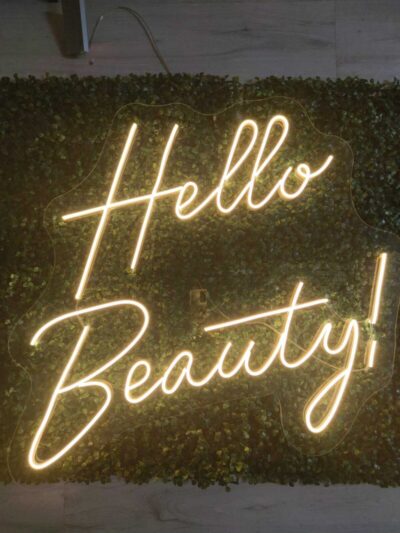 Hello Beauty Yazı Neon Led Tabela Dekoratif Aydınlatma(70x55cm)