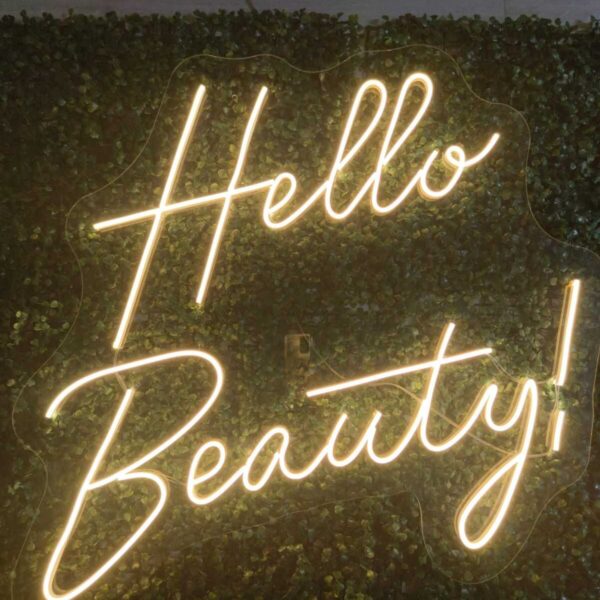 Hello Beauty Yazı Neon Led Tabela Dekoratif Aydınlatma(70x55cm)