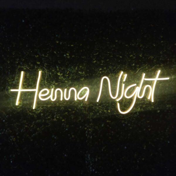 Henna Night Kına Gecesi Organizasyon Neon Led tabela Dekoratif Aydınlatma(70x35cm)