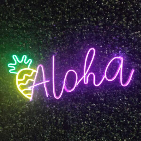 Aloha Yazı neonled tabela dekoratif aydınlatma(40x25cm)