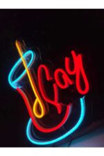 Çay Neon Led Yazı Tabela kafe dekoratif led aydınlatma(40x30cm) - Görsel 2