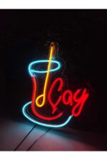 Çay Neon Led Yazı Tabela kafe dekoratif led aydınlatma(40x30cm) - Görsel 3