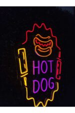 Hot Dog Sosisli Neon Led Tabela Dekoratif aydınlatma(80x50cm) - Görsel 5