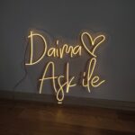 Daima Aşk Ile Led Yazı Tabela