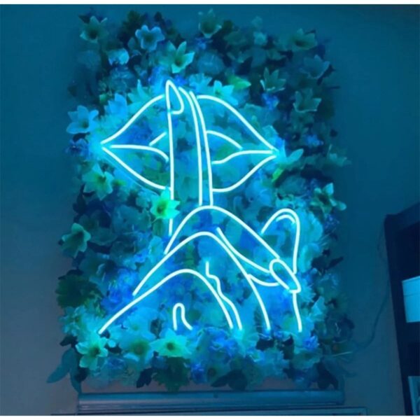 Sessizlik Dudak Neon Led Tabela Dekoratif Aydınlatma(50x35cm)