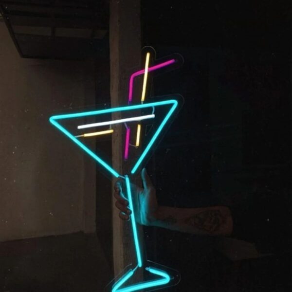 Coctail-kokteyl Neon Led Tabela Dekoratif Aydınlatma(60x30cm)