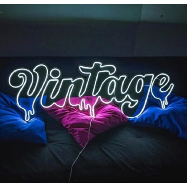 Vintage Yazılı Neon Led Tabela Dekoratif Aydınlatma(80x30cm)
