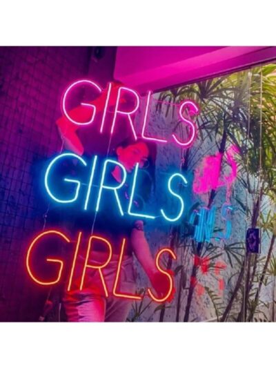 Girls Girls Girls Yazılı Neon Led Tabela Dekoratif Aydınlatma(70x50cm)