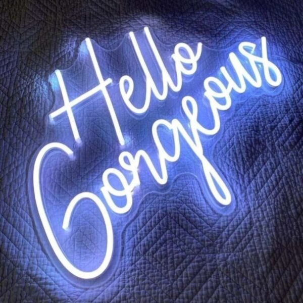 Hello Gorgeous Yazılı Neon Led Tabela Dekoratif Aydınlatma