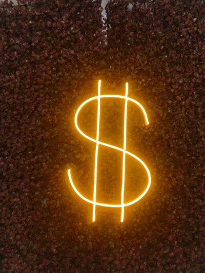 Dolar Logo Işaret Neon Led Tabela Duvar Dekoru(40x30cm)