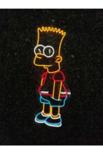 Simpson Bart Çizgi Film Neon Led Tabela Duvar Dekoru(70x35cm)