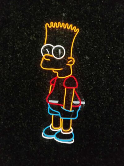 Simpson Bart Çizgi Film Neon Led Tabela Duvar Dekoru(70x35cm)