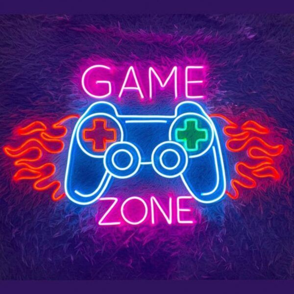 Game Zone Neon Tabela Dekoratif Aydınlatma - Gamer room