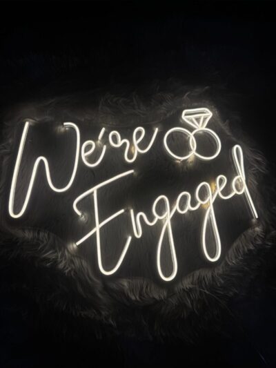 We are engaged nişan Neon led duvar dekoru(60x40cm)