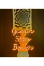 Günün Starı Benim Neon Yazı Kafe Güzellik Merkezi Kuaför Neon Tabela(50x50cm)
