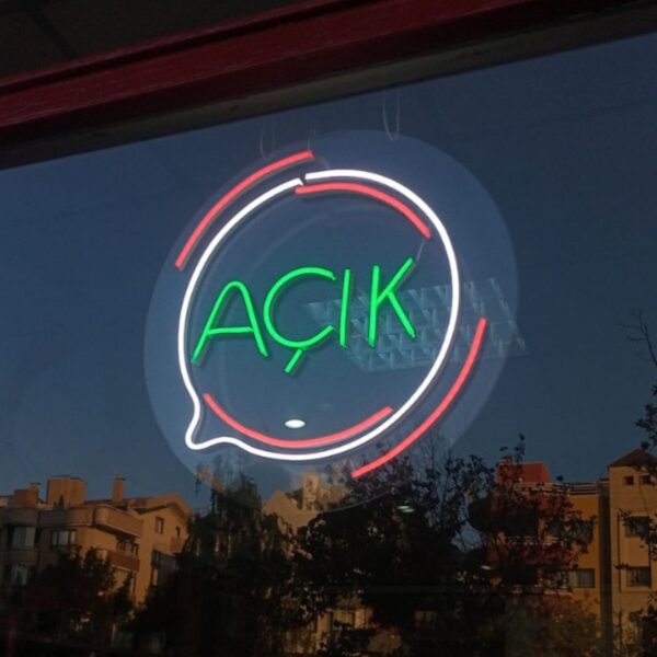 ''açık'' Yazısı Neon Led/tabela