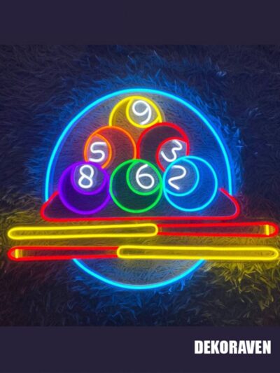 Bilardo Neon Tabela Dekoratif Aydınlatma