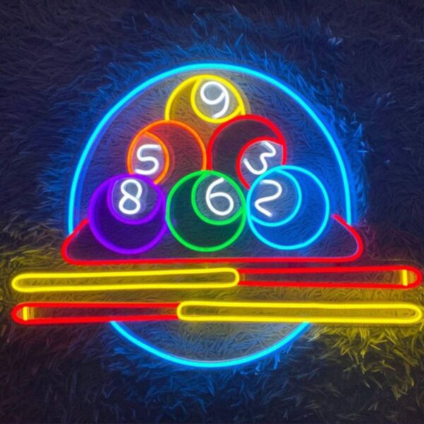 Bilardo Neon Tabela Dekoratif Aydınlatma