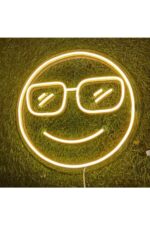 Cool Emoji Neon Yazı Neon Tabela Neon Yazı Dekoratif Aydınlatma