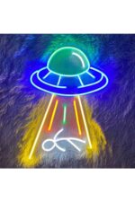 Ufo Uzaylı Neon Tabela Neon Yazı Dekoratif Aydınlatma