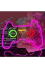 Gamer Dekorasyon Gamepad Neon Tabela Neon Yazı Dekoratif Aydınlatma