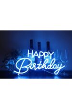 Happy Birthday-doğum Günü-parti-organizasyon Neon Tabela Neon Yazı Dekoratif Aydınlatma