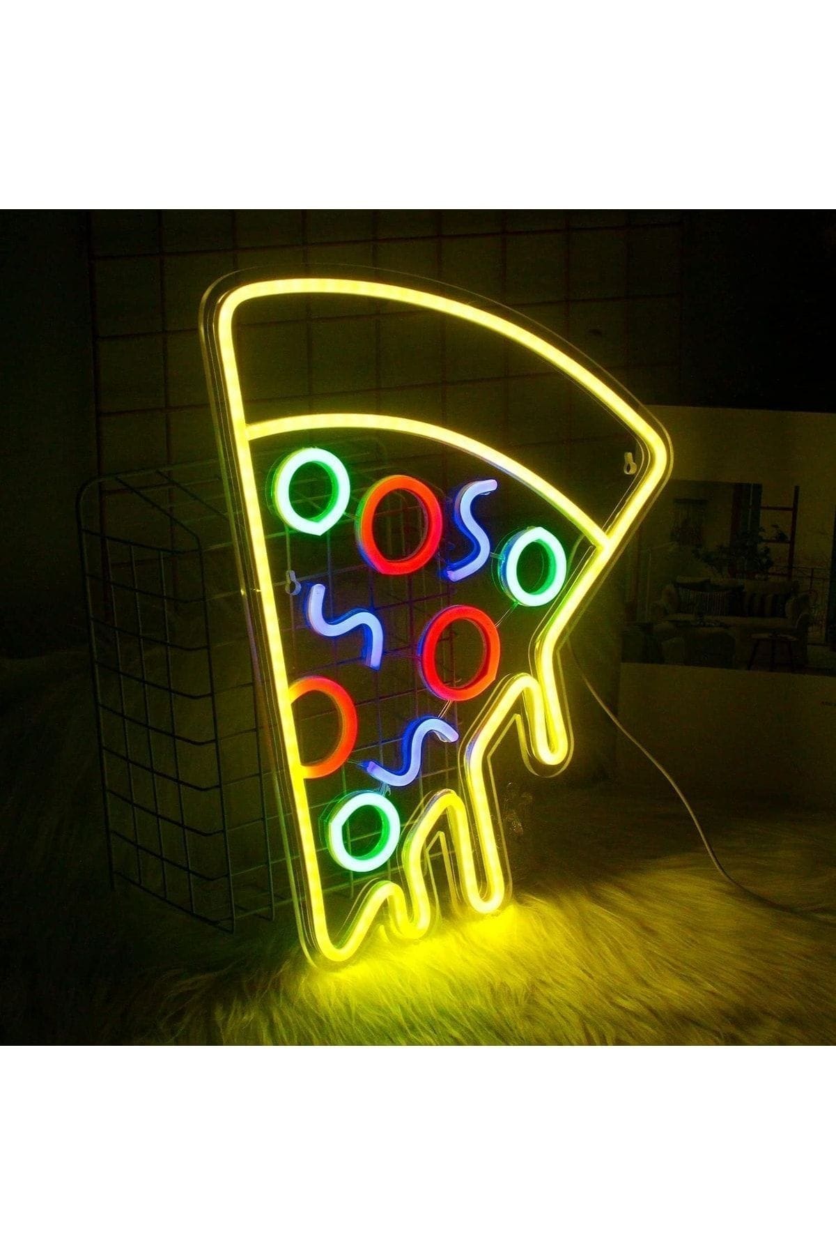 1_org_zoom Pizza Neon Tabela Neon Yazı Dekoratif Aydınlatma - Görsel 1