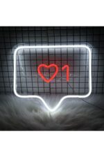 Kalp Beğeni Neon Tabela Neon Yazı Dekoratif Aydınlatma