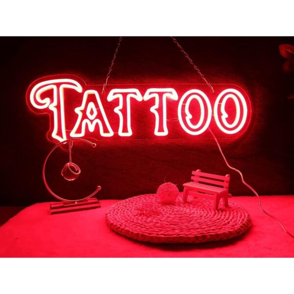 Tattoo-dövme Neon Tabela Neon Yazı Dekoratif Aydınlatma