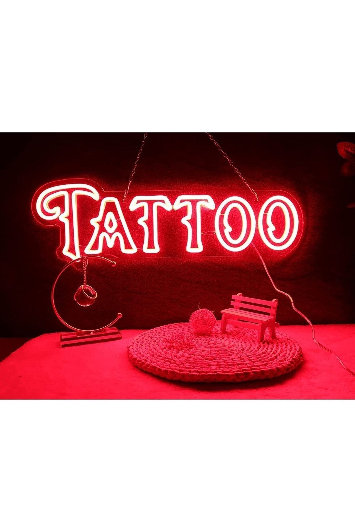 1_org_zoom Tattoo-dövme Neon Tabela Neon Yazı Dekoratif Aydınlatma - Görsel 1